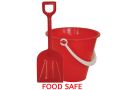 11cm Round FOOD SAFE Chip Bucket And Spade - Red Part No.50200