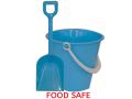 11cm Round FOOD SAFE Chip Bucket And Spade - Blue Part No.50201