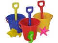 Small Round Bucket Set With Mould And Spade, Assorted Picked Art Random Part No.53150