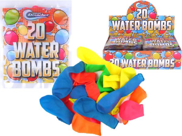 48x Drenchers 20pce Neon Coloured Water Bombs
