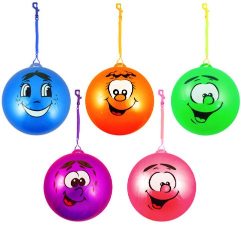 24x 25cm Fruit Scented Smelly Smiley Balls With Hook & Spiral Keychain