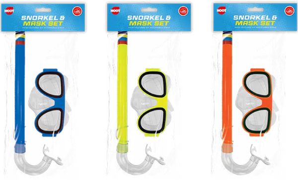 Childrens Snorkel and Mask Set, Assorted Picked At Random