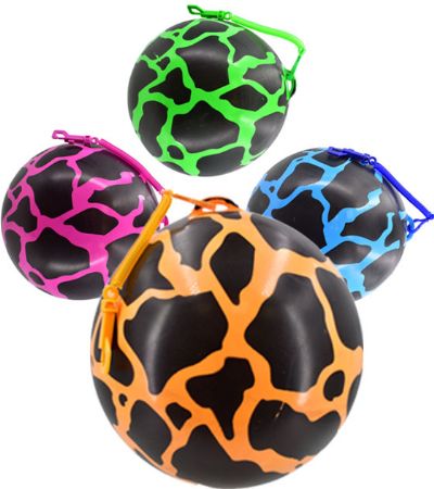 24x Neon Lava Ball With Hook & Spiral Keychain